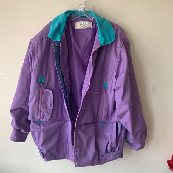 Vintage 90s Lifestyles Purple and Teal Grandma Jacket Size Medium - Picture 7 of 7